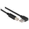 Picture of Right Angle USB Cable, Right Angle A Male/Straight B Male Black, 0.3m