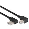 Picture of Right Angle USB Cable,Right Angle A Male/Right Angle B Male Black, 0.3m