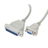 Picture of Molded AT Modem Cable, DB25 Male / DB9 Female, 10.0 ft