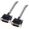 Picture of Metal Armored DB15 Cable, Male/Male, 25 ft