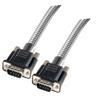 Picture of Metal Armored DB9 Cable, Male/Male, 15 ft