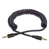 Picture of Coiled 3.5mm Stereo Audio Cable, Male / Male, 0.5 ft (Relaxed Length)
