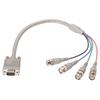 Picture of VGA Breakout Cable, DB9 Male / 4 BNC Male, 3.0 ft