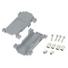 Picture of Half D-Sub Cover Pair, DB9, Gray Plastic