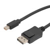 Picture of Mini DisplayPort to DisplayPort Cable Assembly Supports 1440p, Male Plug to Male Plug, 30 AWG, Black, LSZH, 0.5 meter