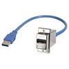 Picture of USB 3.0 Type A Coupler, Female Blkhd/Male, 0.75m