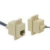Picture of Modular Panel Jack, Cat 3, RJ45K (8x8K) / Wires, 30µ, Ivory