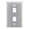 Picture of Stainless Wall Plate for 2 Keystone Jacks