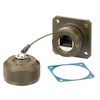 Picture of Cat5e, Ruggedized Flange Mount, Zinc-Nickel with Grounding Shield and Dust Cap