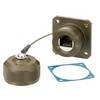 Picture of Cat6, Ruggedized Flange Mount, Zinc-Nickel finish with Grounding Shield and Dust Cap