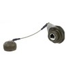 Picture of Cat6, Ruggedized D38999 Jam-nut, Zinc-Nickel finish with Grounding Shield and Dust Cap