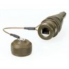 Picture of Cat6, RJ45 In-line Receptacle Zinc-Nickel finish with Grounding Shield and Dust Cap, Large OD