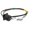 Picture of 4 Channel TFOCA 2 Flange Mount Receptacle to LC/UPC, Multimode OM1, 7.5mm Tactical cable assembly, 1 meter, 18in (0.4572M) breakout