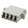 Picture of LC Internal Shutter Coupler, Quad, With Flange, Beige