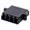 Picture of LC Internal Shutter Coupler, Quad, With Flange, Black