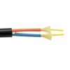 Picture of 1-Meter Interval SMF 9/125 2-count Breakout Fiber Cable 2.5mm OD Black OFNR