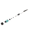 Picture of Fiber Connector, MPO Female, 12 Fiber, for 3.0mm MMF, Aqua, Short boot