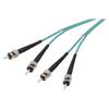 Picture of OM3 50/125, 10 Gig Multimode Fiber Cable, Dual ST / Dual ST, 1.0m