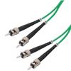 Picture of OM1 62.5/125, Multimode Fiber Cable, Dual ST / Dual ST, Green 1.0m