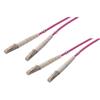 Picture of OM4 50/125, 100 Gig Multimode LSZH Fiber Cable, Dual LC / Dual LC, Magenta, 4.0m