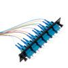 Picture of Six-Pack Duplex Adapters, LC/UPC, 12 Fiber Pigtail, Singlemode, 3 Meters, Black