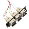 Picture of Six-Pack Duplex Adapters, SC/UPC,12 Fiber Pigtail, 62.5/125 OM1, 3 Meters, Black