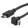 Picture of Premium Ultra High Speed HDMI Cable Supporting 8K60Hz and 48Gbps, Right Angle Up Male-Plug to Straight Male-Plug, LSZH Jacket, Black, 2M