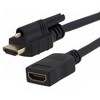 Picture of HDMI A Male with locking screw to HDMI Female Dongle Cable