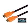 Picture of High Speed HDMI  Cable with Ethernet, Male/ Male, Orange Overmold 4.0 M