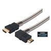 Picture of Right Angle Metal Armored HDMI   Cable with Ethernet, Male/Male 1M