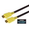 Picture of High Speed HDMI  Cable with Ethernet, Male/ Male, Yellow Overmold 3.0 M