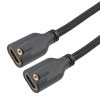 Picture of Nylon braided Black PVC Cable, Locking HDMI Female to Female, Supports 4K Resolution, 1 Meter