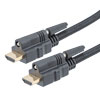 Picture of Nylon braided Black PVC Cable, Locking HDMI Male to Male, Supports 4K Resolution, 1 Meter