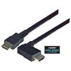 Picture of High Speed HDMI  Cable with Ethernet, Male/ Right Angle Male, LSZH, Left Exit 1.0 m