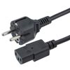 Picture of Schuko CEE7/7 to C13 International Power Cord - 10 Amp - 2M