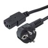 Picture of Schuko CEE7/7 to C13 International Power Cord - 10 Amp - 2M - Downward Angle