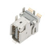 Picture of IX Industrial Jack, 10gig, A Key for Ethernet Communications, Vertical Upright Orientation, PCB Style