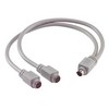 Picture of Molded Y Cable, Mini DIN 6 Male / (2) Mini DIN 6 Female, 1.25 ft