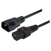 Picture of L-com Locking C13 to C14 Universal AC Extension Cable 6 Feet (1.83m)