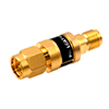 Picture of 2W/4 dB RF Fixed Attenuator, SMA Male to SMA Female Brass Gold Body Up to 3 GHz