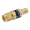 Picture of 2W/10 dB RF Fixed Attenuator, SMA Male to SMA Female Brass Gold Body Up to 3 GHz