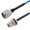 Picture of N Male to N Female Bulkhead Cable Using 402SS Series Coax with Heavy Duty Boot, 1.5 ft