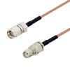 Picture of SMA Male to SMA Female Cable Assembly using RG178 Coax, 2 FT