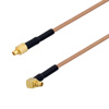 Picture of MMCX Plug to MMCX Plug Right Angle Cable Assembly using RG178 Coax, 1 FT