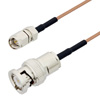 Picture of SMA Male to BNC Male Cable Assembly using RG178 Coax, 3 FT