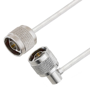 Picture of N Male to N Male Right Angle Cable Assembly using LC141TB Coax, 1.5 FT
