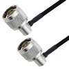 Picture of N Male Right Angle to N Male Right Angle Cable Assembly using LC141TBJ Coax, 1.5 FT