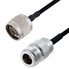 Picture of N Male to N Female Cable Assembly using LC141TBJ Coax, 3 FT