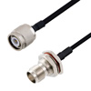 Picture of TNC Male to TNC Female Bulkhead Cable Assembly using LC141TBJ Coax, 2 FT