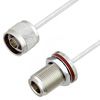 Picture of N Male to N Female Bulkhead Cable Assembly using LC085TB Coax, 1 FT